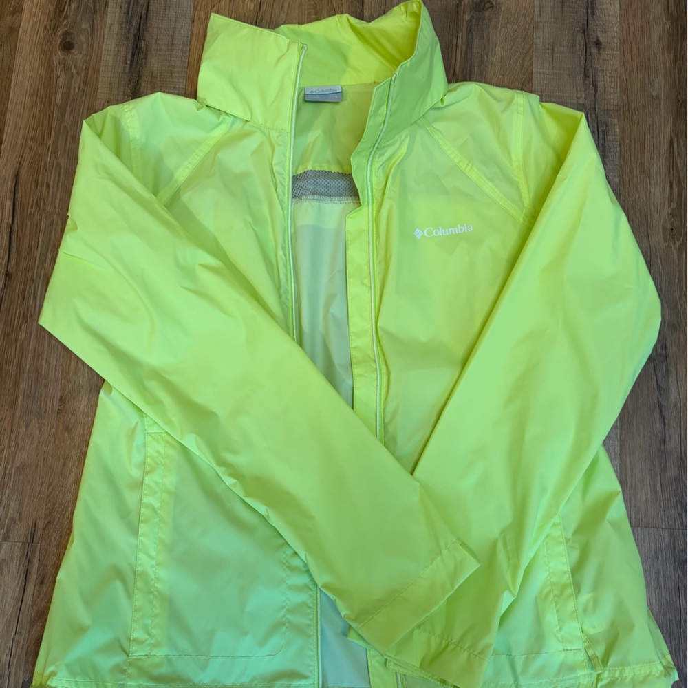Columbia Lime Green Waterproof Ski Shell Jacket